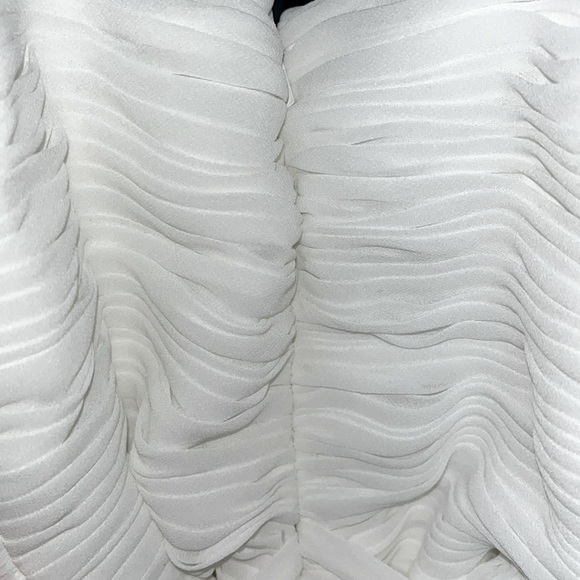 Mac Duggal NWT Chiffon Cross Ruched Top  Full Tiered length Wide Leg Jumpsuit XS - Picture 7 of 9